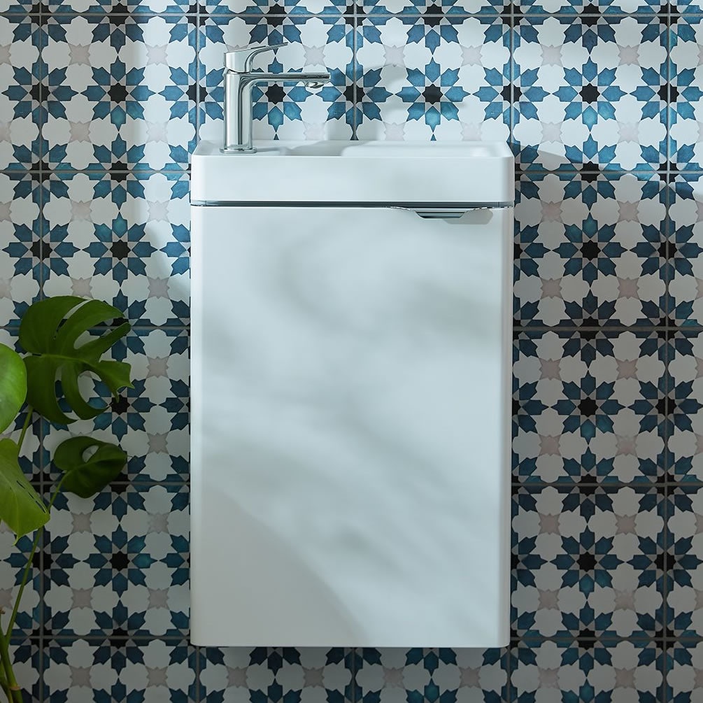 Vado Cameo Arctic White 400mm Wall Hung Vanity Unit - Lifestyle Image